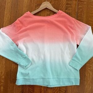 SPLENDID Jada Ombré thermal sweatshirt